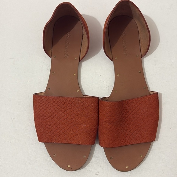 Madewell Thea Leather Dorsay Orange - Picture 4 of 7
